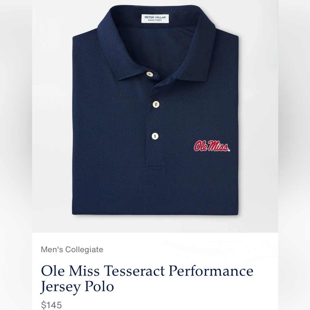 PETER MILLAR Ole Miss Tesseract Performance Jersey Polo